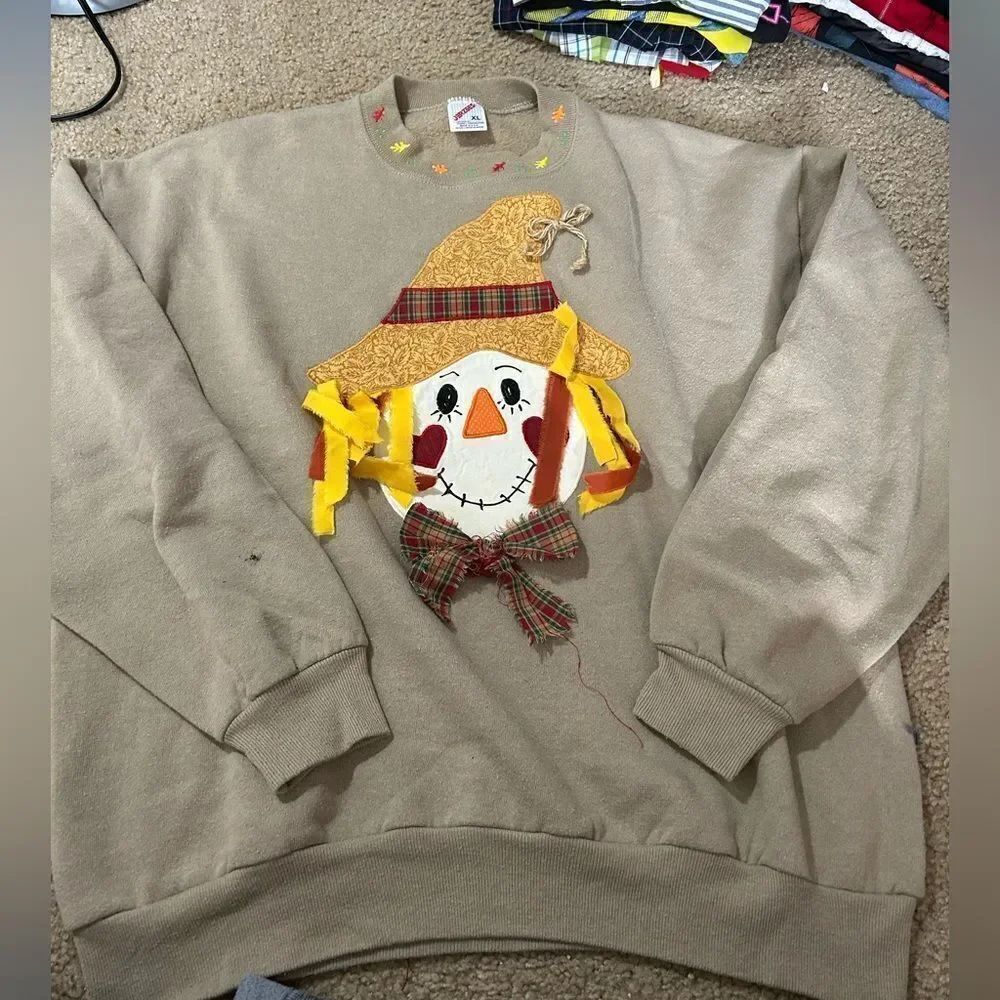 Vintage Scarecrow Homemade Sweatshirt